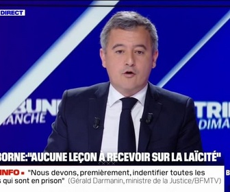 Replay BFM Politique - Port du voile: Je n'ai aucune leçon à recevoir non plus, assure Gérald Darmanin en réponse à Élisabeth Borne