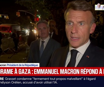 Replay BFM Première - Il ne peut pas y avoir de double standard: Emmanuel Macron évoque ses propos sur la situation à Gaza et en Cisjordanie tenus à la tribune de l'ONU