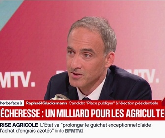 Replay Face à Face - La France sombre dans le chaos: Raphaël Glucksmann, candidat Place publique à l'élection présidentielle, veut lancer la révolution écologique