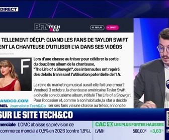 Replay Tech & Co, la quotidienne - À lire sur le site Tech&Co : Quand les fans de Taylor Swift accusent la chanteuse d'utiliser l'IA dans ses vidéos, par Sylvain Trinel - 07/10