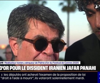 Replay 20H BFM - Je ne suis pas le seul à tout risquer: le réalisateur iranien Jafar Panahi réagit à sa Palme d'or pour Un simple accident