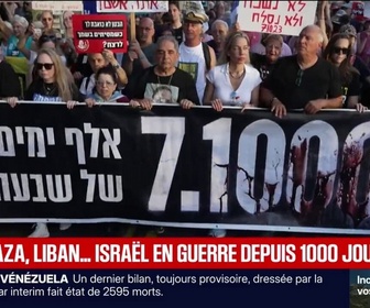 Replay BFM Première - En Israël, la lassitude de la population après 1.000 jours de conflit
