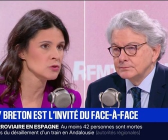 Replay Face à Face - Thierry Breton, ancien commissaire européen: La stratégie du gouvernement américain est de mettre à mal, de détruire l'Union européenne
