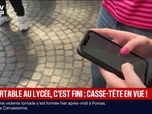 Replay BFM Première - L'interdiction des téléphones portables dans les lycées ne fait pas l'unanimité chez les élèves