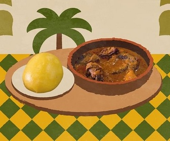 Replay À vos marmites ! - La recette - Le foutou banane sauce graine