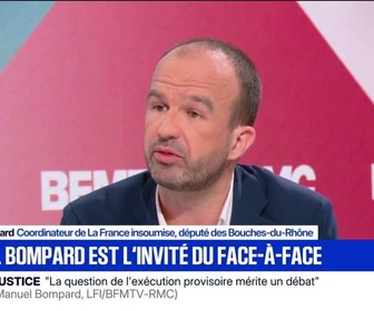 Replay Face à Face - Nos élus ne sont pas suffisamment représentatifs de la population et ils doivent l'être d'avantage, estime Manuel Bompard (LFI)