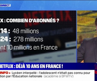 Replay La chronique éco - Netflix fête ses 10 ans en France: comment la plateforme a évolué depuis 2014