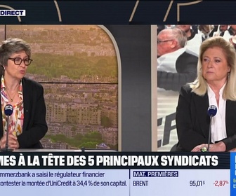 Replay La grande interview d'Hedwige Chevrillon - Christelle Thieffinne (CFE-CGC) : Trois femmes à la tête des cinq principaux syndicats - 04/06