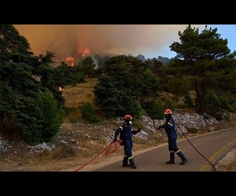 Replay Grèce : les pompiers luttent contre un violent incendie attisé par de forts vents