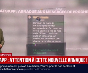 Replay BFM Première - Bonjour, pourrais-tu voter pour... : attention à cette nouvelle arnaque WhatsApp