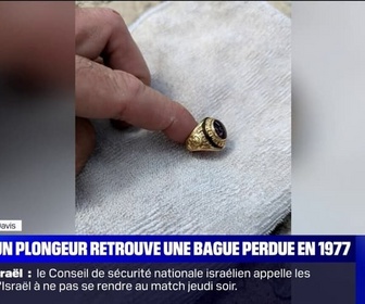 Replay L'image du jour - Un plongeur retrouve une bague perdue en 1977 et il réussit à retrouver son propriétaire