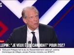 Replay BFM Politique - Présidentielle: Je ne place pas La France insoumise sur le même plan que le Rassemblement national, assure Dominique de Villepin, ancien Premier ministre