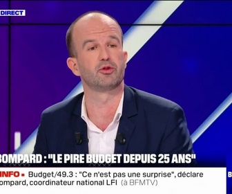 Replay BFM Politique - Manuel Bompard (LFI): J'appelle tous les députés à censurer ce budget