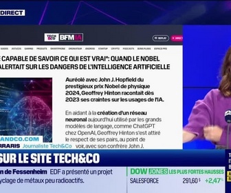 Replay Tech & Co, la quotidienne - À lire sur le site Tech&Co : Ne plus être capable de savoir ce qui est vrai, quand le Nobel de physique alertait sur les dangers de l'intelligence artificielle, par Salomé Ferraris - 08/10