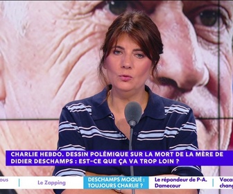 Replay Estelle Midi - Charlie Hebdo. Dessin polémique sur la mort de la mère de Didier Deschamps : est-ce que ça va trop loin ?