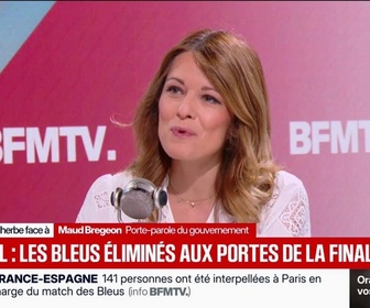 Replay Face à Face - Défaite de la France en demi-finale du Mondial: C'est une déception évidemment mais elle nous a fait rêver, déclare Maud Bregeon, porte-parole du gouvernement