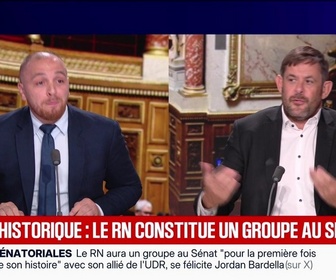 Replay BFM Grand Soir - Percée historique : le RN constitue un groupe au Sénat - 27/09