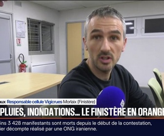 Replay BFM Première - Fortes pluies dans le Finistère : Malgré la vigilance, il n'y a pas de risque d'inondation à Morlaix. Cependant, les volumes de pluie vont être conséquents, affirme Clément Le Saux, responsable de la cellule Vigicrues