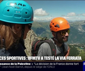 Replay C'est votre vie - Vacances sportives: BFMTV vous emmène sur la via ferrata la plus haute de France