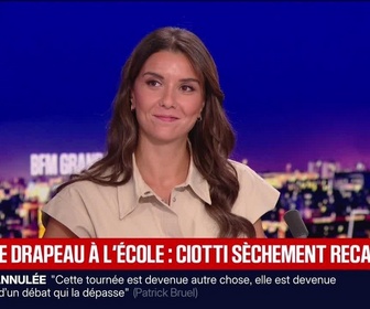 Replay BFM Grand Soir - Lever le drapeau à l'école : Ciotti sèchement recadré - 01/09