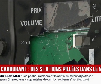 Replay BFM Première - Face à la hausse des prix, des stations-service du Nord de la France vandalisées
