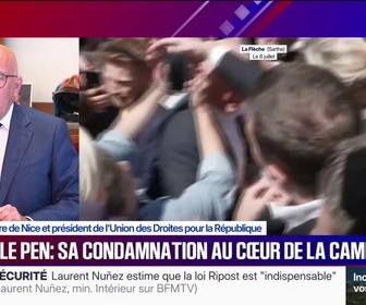 Replay BFM Politique - Candidature de Marine Le Pen: Elle est présumée innocente, c'est sain pour la démocratie, estime Eric Ciotti, maire UDR de Nice