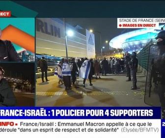 Replay 20h Brunet - Les supporters israéliens arrivent au stade - 14/11