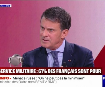 Replay Face à Face - Nos compatriotes (...) connaissent le prix de la liberté et de la démocratie, souligne Manuel Valls à propos d'un éventuel retour du service militaire en France